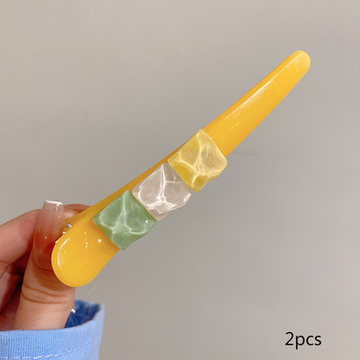 2 bucăți/set agrafe și ace de păr mari de culoare bomboană Agrafe drăguțe coreeane cleme de păr Accesorii de păr pentru femei și fete