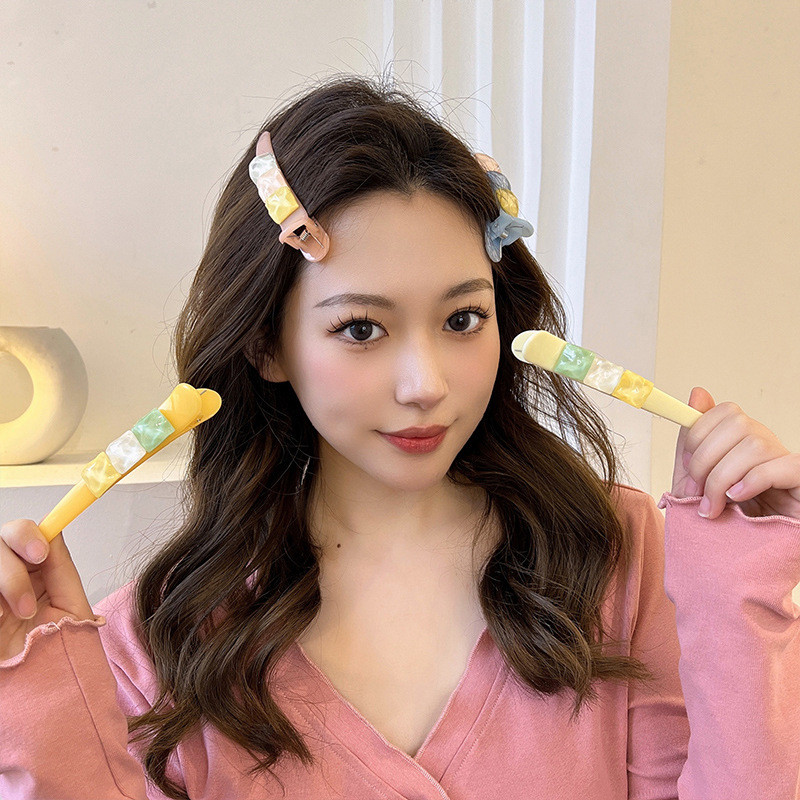 2 bucăți/set agrafe și ace de păr mari de culoare bomboană Agrafe drăguțe coreeane cleme de păr Accesorii de păr pentru femei și fete