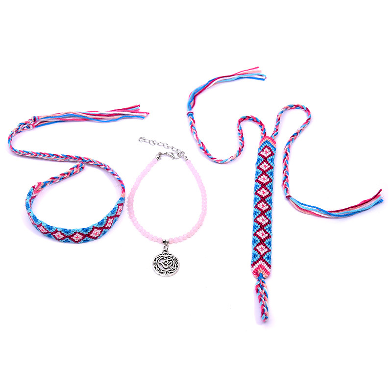 MOON GIRL 3 bucăți gleznele cu farmec pentru femei țesute din cristal de boem brățări de gleznă lucrate manual, bijuterii pentru picioare de plajă pentru femeie Dropshipping