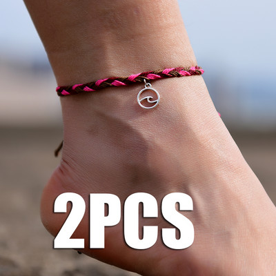 2 buc/lot gleznele pentru femei lucrate manual stele de mare prietenie plajă desculț brățară la modă pe lanț pentru picior bijuterii boho pentru picioare