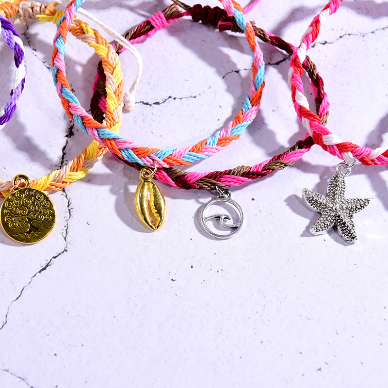 2 buc/lot gleznele pentru femei lucrate manual stele de mare prietenie plajă desculț brățară la modă pe lanț pentru picior bijuterii boho pentru picioare