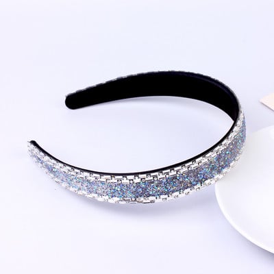 Πολύχρωμες κορδέλες με στρας για γυναίκες Πολυτελής κεφαλόδεσμος σχεδιαστής γυαλιστερός γυαλιστερός διαμάντι με κρύσταλλο φιόγκο Αξεσουάρ κορδέλες μαλλιών