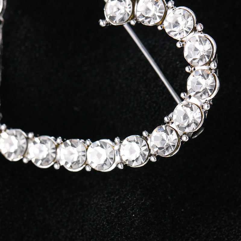 baiduqiandu Nový príchod Klasická krištáľová brošňa so srdcom Špendlíky Trendy oblečenie Šaty Šperky Doplnky