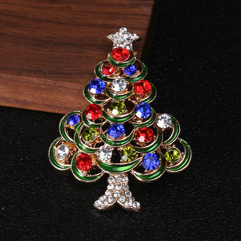 Brose de Crăciun cu stras colorat de lux rafinat, fulg de nea, cerb, elan, clopoțel, broșe pentru femei, ace, petrecere, bijuterii, cadou de Crăciun