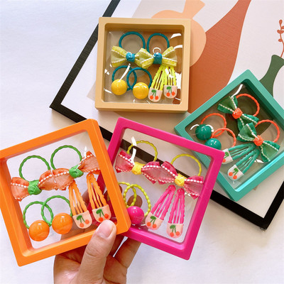 6 buc./pachet agrafe de păr pentru copii seturi de accesorii de păr cutie cadou pentru fete bomboane scrunchies pentru păr copii drăguți coreeană agrafe pentru cap