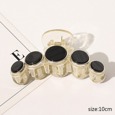 Agrafe mari acrilice pentru gheare de par mari Suport pentru coada de cal Clip pentru gheare de par Clip de par neagra Accesorii de par la moda pentru femei