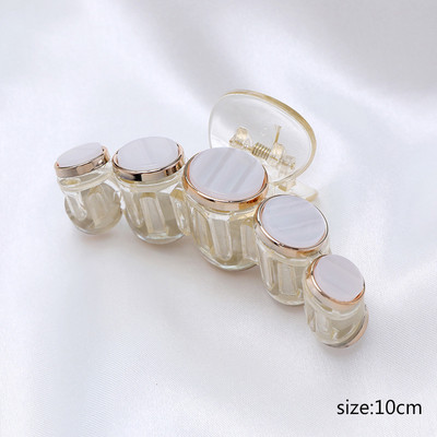 Agrafe mari acrilice pentru gheare de par mari Suport pentru coada de cal Clip pentru gheare de par Clip de par neagra Accesorii de par la moda pentru femei