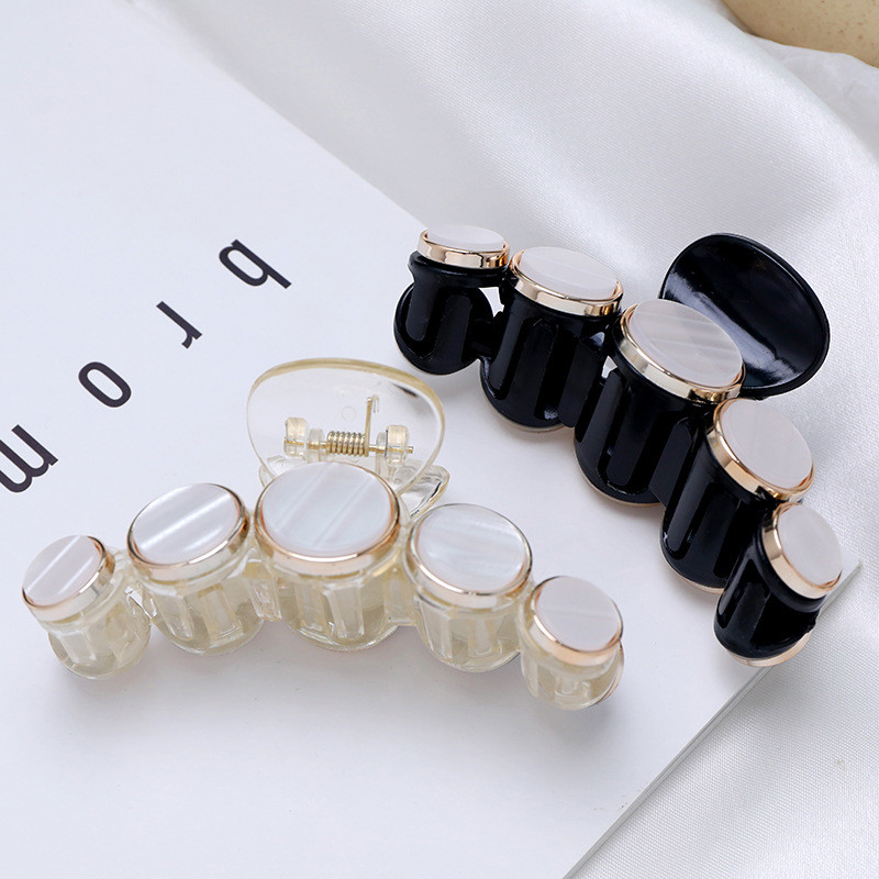 Agrafe mari acrilice pentru gheare de par mari Suport pentru coada de cal Clip pentru gheare de par Clip de par neagra Accesorii de par la moda pentru femei