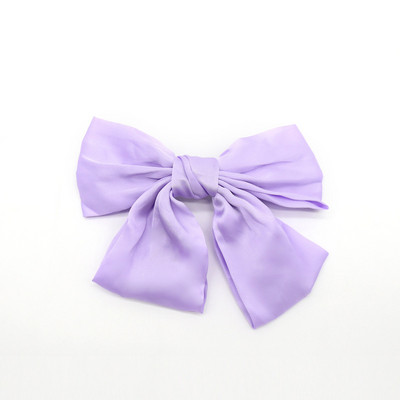 Agrafe mari de păr de 8 inch Agrafe mari cu fundă de mătase Agrafe de păr lungi cu panglică de saitin Agrafe de păr coreene Accesorii pentru femei, fete