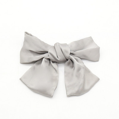 Agrafe mari de păr de 8 inch Agrafe mari cu fundă de mătase Agrafe de păr lungi cu panglică de saitin Agrafe de păr coreene Accesorii pentru femei, fete