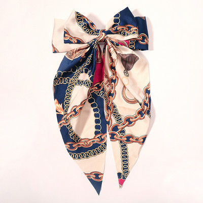 Agrafe mari de păr de 8 inch Agrafe mari cu fundă de mătase Agrafe de păr lungi cu panglică de saitin Agrafe de păr coreene Accesorii pentru femei, fete