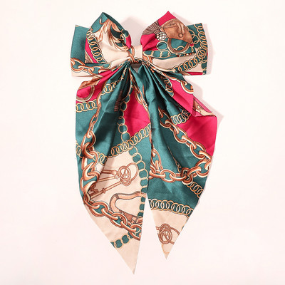 Agrafe mari de păr de 8 inch Agrafe mari cu fundă de mătase Agrafe de păr lungi cu panglică de saitin Agrafe de păr coreene Accesorii pentru femei, fete