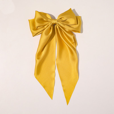 Agrafe mari de păr de 8 inch Agrafe mari cu fundă de mătase Agrafe de păr lungi cu panglică de saitin Agrafe de păr coreene Accesorii pentru femei, fete