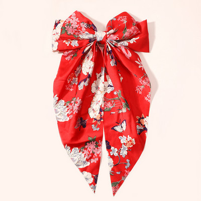 Agrafe mari de păr de 8 inch Agrafe mari cu fundă de mătase Agrafe de păr lungi cu panglică de saitin Agrafe de păr coreene Accesorii pentru femei, fete