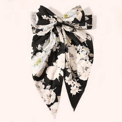 Agrafe mari de păr de 8 inch Agrafe mari cu fundă de mătase Agrafe de păr lungi cu panglică de saitin Agrafe de păr coreene Accesorii pentru femei, fete