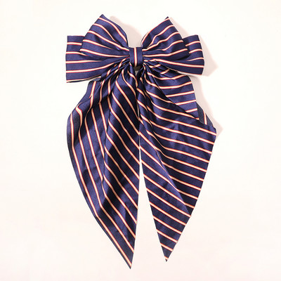 Agrafe mari de păr de 8 inch Agrafe mari cu fundă de mătase Agrafe de păr lungi cu panglică de saitin Agrafe de păr coreene Accesorii pentru femei, fete