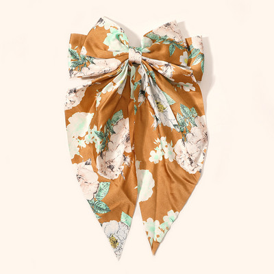 Agrafe mari de păr de 8 inch Agrafe mari cu fundă de mătase Agrafe de păr lungi cu panglică de saitin Agrafe de păr coreene Accesorii pentru femei, fete