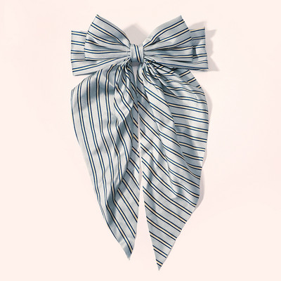 Agrafe mari de păr de 8 inch Agrafe mari cu fundă de mătase Agrafe de păr lungi cu panglică de saitin Agrafe de păr coreene Accesorii pentru femei, fete