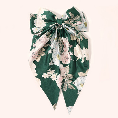 Agrafe mari de păr de 8 inch Agrafe mari cu fundă de mătase Agrafe de păr lungi cu panglică de saitin Agrafe de păr coreene Accesorii pentru femei, fete