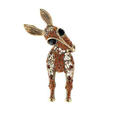 CINDY XIANG Broșe pentru măgar cu strasuri, 2 culori, pentru femei și bărbați, modă, unisex, pentru animale, cadouri amuzante, drăguțe și mari, pentru copii