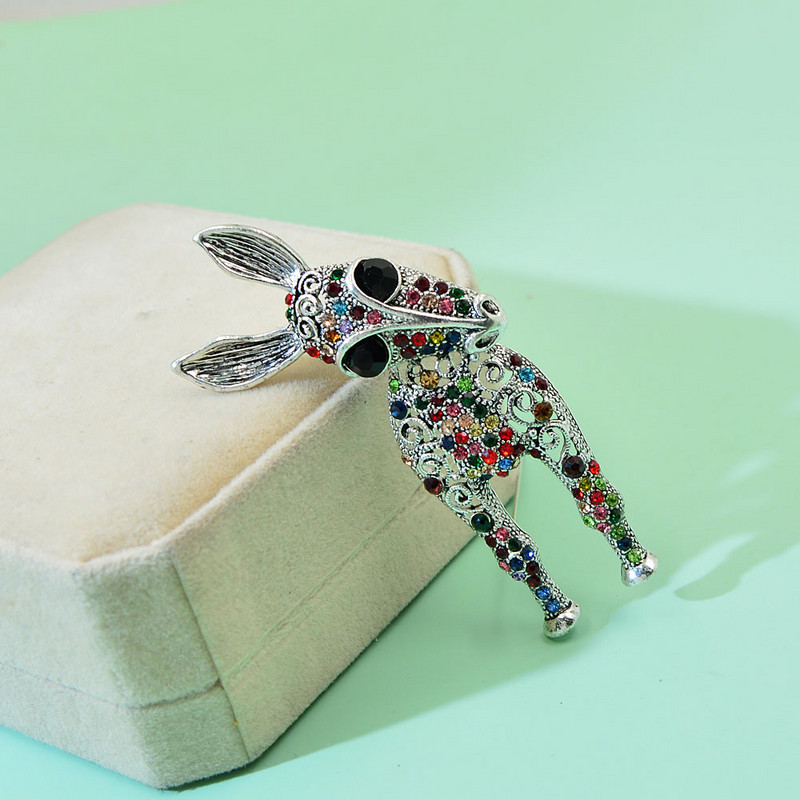 CINDY XIANG Broșe pentru măgar cu strasuri, 2 culori, pentru femei și bărbați, modă, unisex, pentru animale, cadouri amuzante, drăguțe și mari, pentru copii