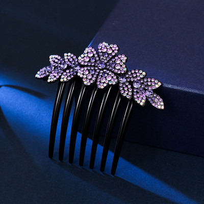 Blizgančios Kalnų krištolas Plaukų šukos, Smeigtukai Moterims Retro, Gėlių Barrettes Papuošalai Arklio uodegos laikikliai Plaukų segtukai Plaukų aksesuarai