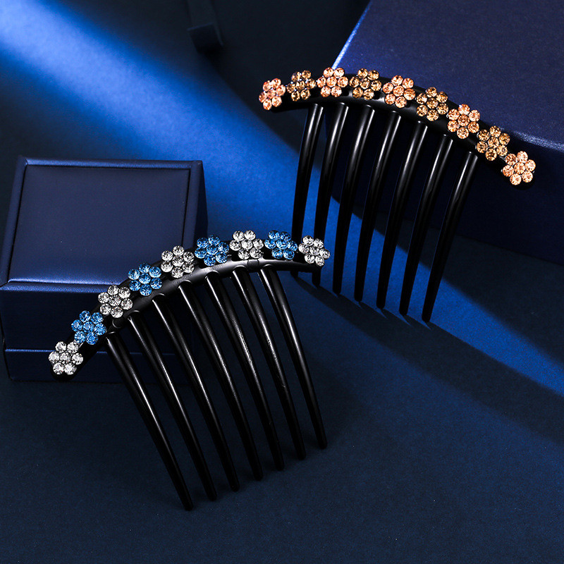 Blizgančios Kalnų krištolas Plaukų šukos, Smeigtukai Moterims Retro, Gėlių Barrettes Papuošalai Arklio uodegos laikikliai Plaukų segtukai Plaukų aksesuarai