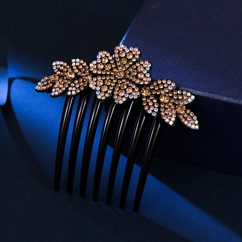 Blizgančios Kalnų krištolas Plaukų šukos, Smeigtukai Moterims Retro, Gėlių Barrettes Papuošalai Arklio uodegos laikikliai Plaukų segtukai Plaukų aksesuarai