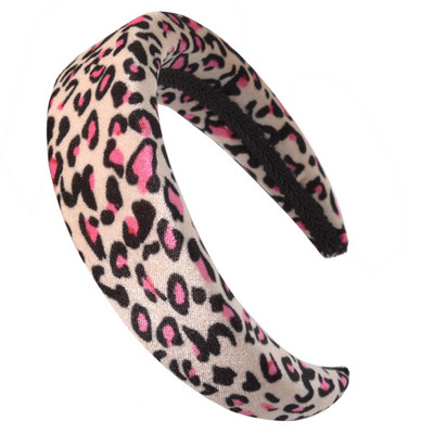 Benzi de păr cu airbag cu imprimeu leopard iridescent pentru femei, fete, accesorii de păr, banda de păr din burete, benzile de păr pentru machiaj sport, benzi pentru cap