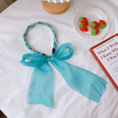 Benzite de păr cu perle pentru femei Accesorii pentru păr Panglică din țesătură de designer Cercete Arc Bentita de nuntă Bentita pentru cap de mireasă Benzile Nou