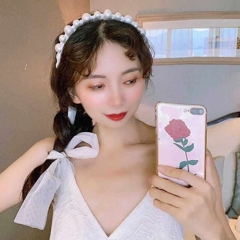 Benzite de păr cu perle pentru femei Accesorii pentru păr Panglică din țesătură de designer Cercete Arc Bentita de nuntă Bentita pentru cap de mireasă Benzile Nou