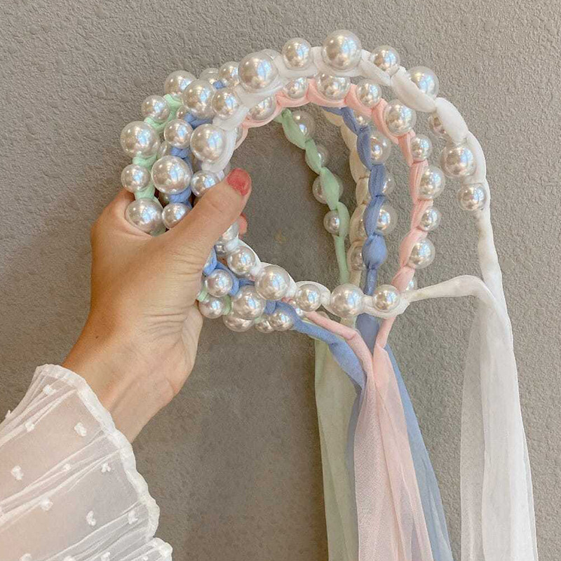 Benzite de păr cu perle pentru femei Accesorii pentru păr Panglică din țesătură de designer Cercete Arc Bentita de nuntă Bentita pentru cap de mireasă Benzile Nou