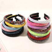 Coreeană Full Bling cu strasuri bentita de designer arc arc nuntă mireasă strălucitoare bentite diamant pentru femei accesorii de păr