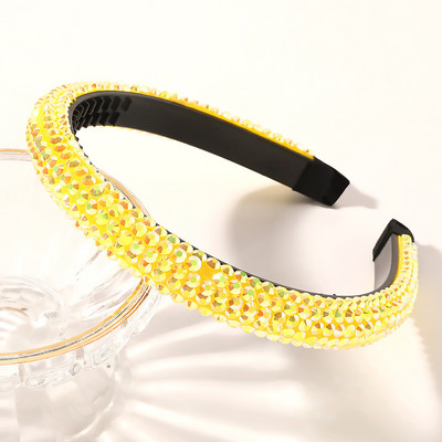 Coreeană Full Bling cu strasuri bentita de designer arc arc nuntă mireasă strălucitoare bentite diamant pentru femei accesorii de păr