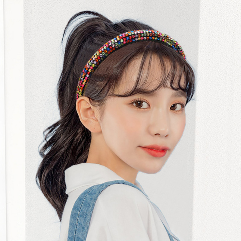 Coreeană Full Bling cu strasuri bentita de designer arc arc nuntă mireasă strălucitoare bentite diamant pentru femei accesorii de păr