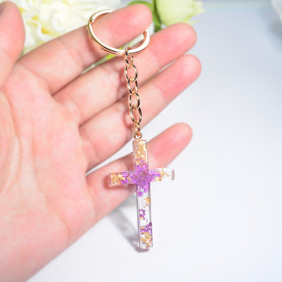 Cruce creativă rafinată de umplere breloc din rășină farmecul femeie decorațiuni geanta breloc pandantiv accesoriu cadou suvenir creștin
