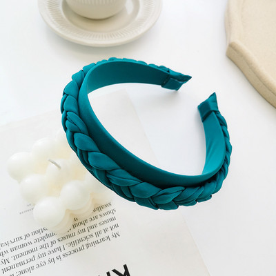 Bentite din satin de culoare solidă, de modă, pentru femei, bentita de nuntă, cu cerc lucrat manual, bentiță din împletitură, accesorii pentru păr, nou sosire