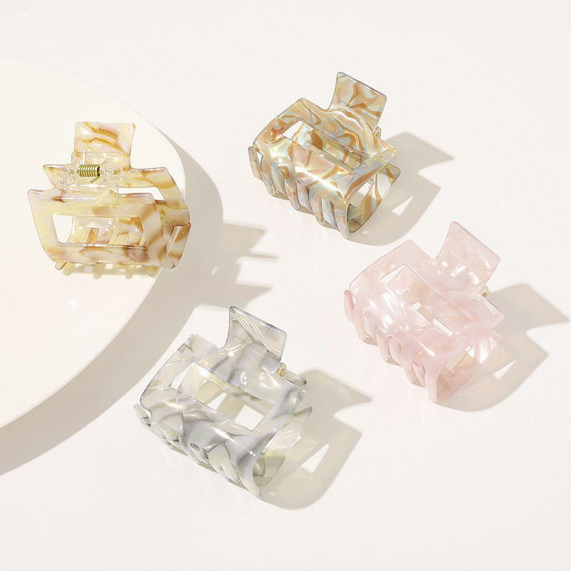 Új acetát hajcsat Női Lányoknak Koreai Hajkörmök Elegáns Barrettes Rák Hajtűk Styling Claw Clips Divatos Hajkiegészítők