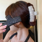 Fashion Pearl Strass Metal Aur Agrafă de păr Diamond Agrafe Suport pentru coadă de cal Ace pentru gheare de păr Accesorii pentru păr de lux coreeană