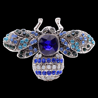 CINDY XIANG Broșă de albină cu strasuri, broșă mare cu insecte de modă, vintage pentru femei, haină de iarnă, bijuterii de înaltă calitate