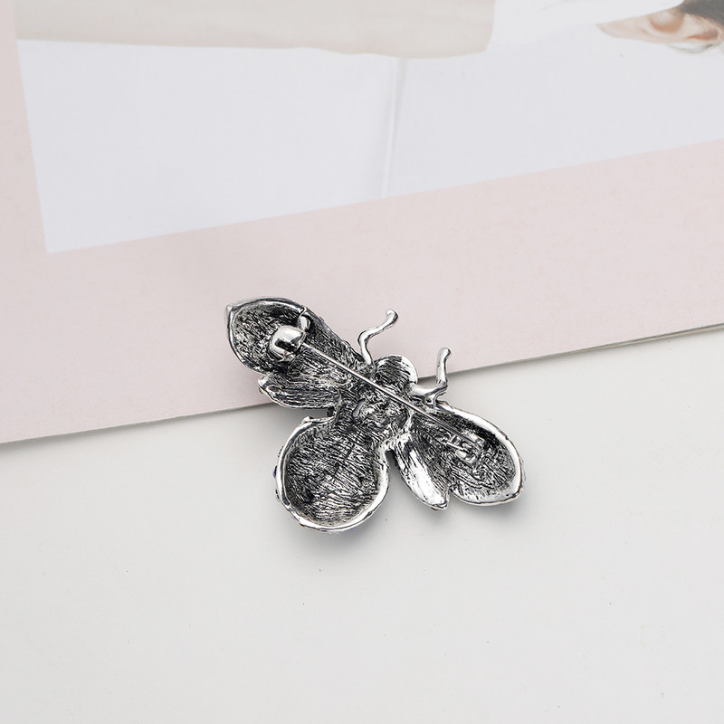 CINDY XIANG Broșă de albină cu strasuri, broșă mare cu insecte de modă, vintage pentru femei, haină de iarnă, bijuterii de înaltă calitate