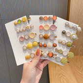 4/8 buc/pachet Seturi drăguțe de agrafe de păr din rășină Ace pentru cască clemă cu strasuri Agrafe de păr Accesorii de păr din perle aurii pentru femei