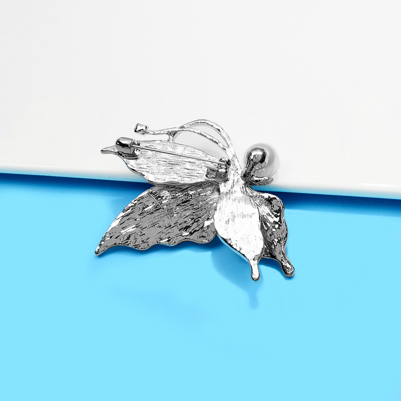 CINDY XIANG Broșe frumoase cu fluture cu stras pentru femei, elegante, cu insecte, bijuterii emailate, accesorii pentru haine, de înaltă calitate