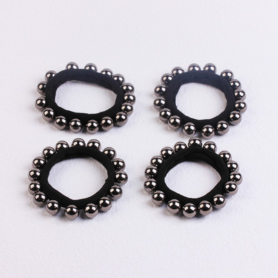 2/4 bucăți/pachet scrunchies de păr cu fundă mare de perle pentru femei coreeane legături de păr benzi de frânghie Suport pentru coadă de cal fete nuntă seturi de accesorii de păr