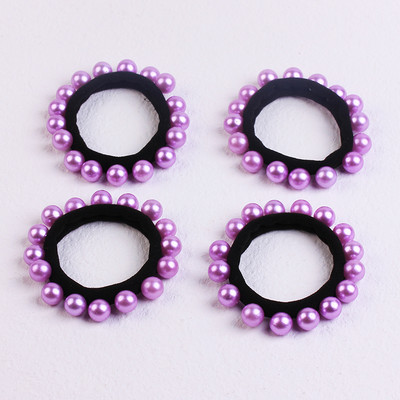 2/4 bucăți/pachet scrunchies de păr cu fundă mare de perle pentru femei coreeane legături de păr benzi de frânghie Suport pentru coadă de cal fete nuntă seturi de accesorii de păr