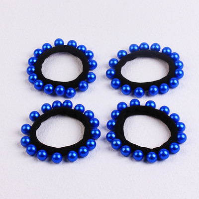 2/4 bucăți/pachet scrunchies de păr cu fundă mare de perle pentru femei coreeane legături de păr benzi de frânghie Suport pentru coadă de cal fete nuntă seturi de accesorii de păr