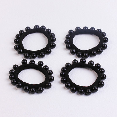 2/4 bucăți/pachet scrunchies de păr cu fundă mare de perle pentru femei coreeane legături de păr benzi de frânghie Suport pentru coadă de cal fete nuntă seturi de accesorii de păr