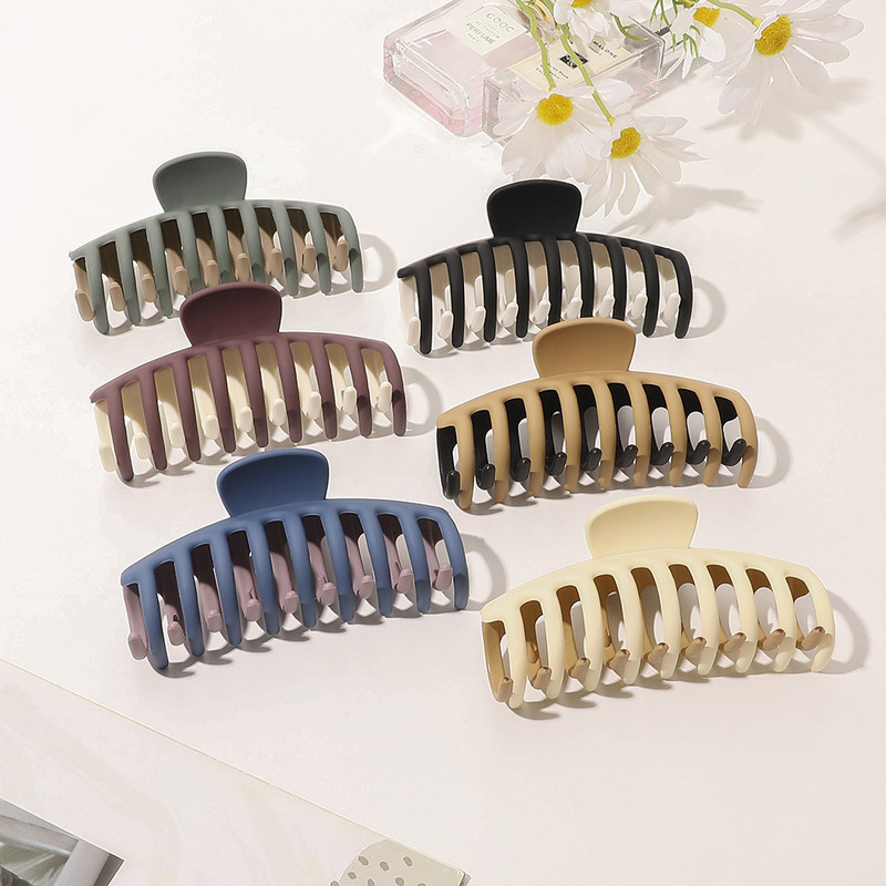 Clip pentru gheare de păr de culoare dublă Suport pentru coadă de cal din rășină coreeană Gheare de păr mari Ace accesorii de păr la modă pentru femei Nou