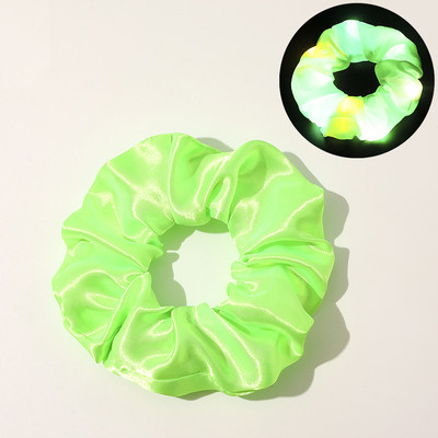 Scrunchies de păr cu lumină LED Legături de păr din mătase satinată frânghie coreeană pentru petrecere Benzi de cauciuc Suport pentru coadă de cal Accesorii pentru păr pentru fete