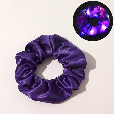 Scrunchies de păr cu lumină LED Legături de păr din mătase satinată frânghie coreeană pentru petrecere Benzi de cauciuc Suport pentru coadă de cal Accesorii pentru păr pentru fete